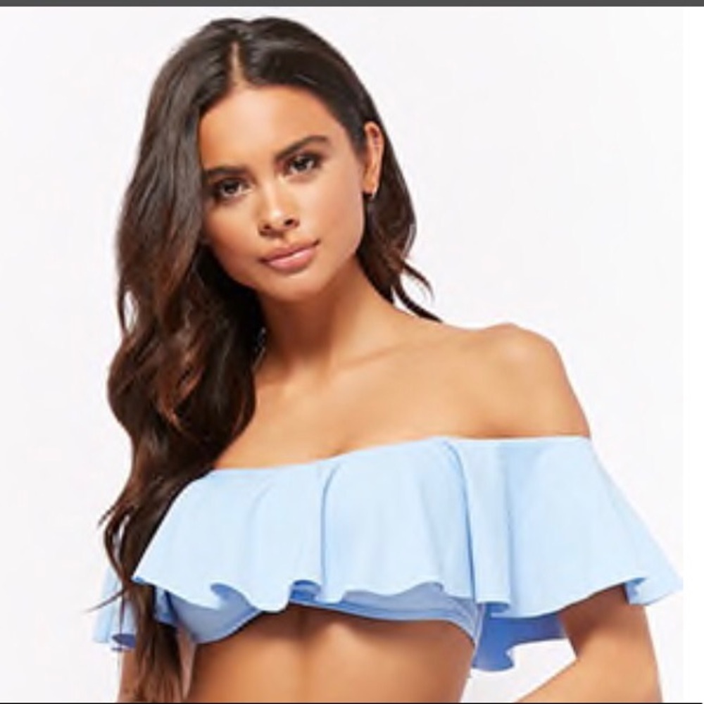 Forever 21 Off the Shoulder Swim Top